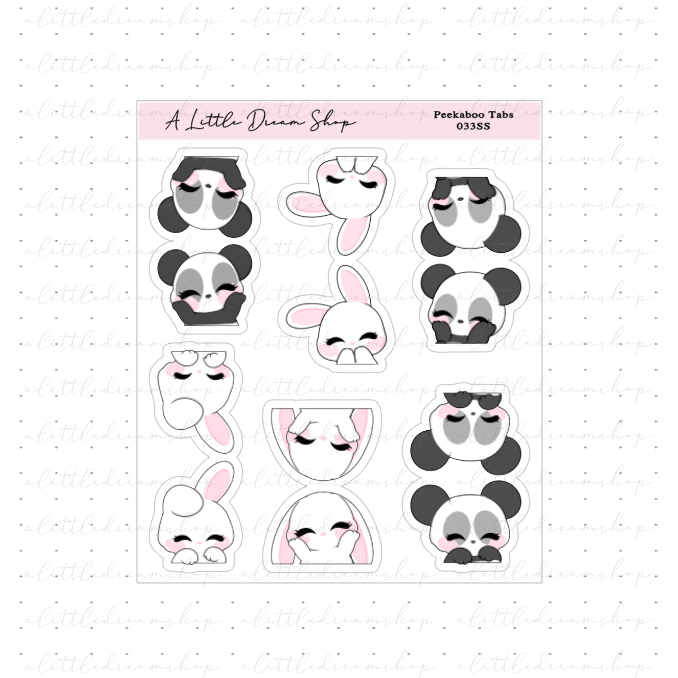 Peekaboo Tabs - Functional Stickers Sheet