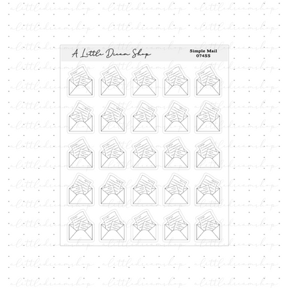 Simple Mail - Functional Stickers Sheet
