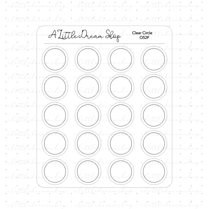 Clear Circle - Foiled Stickers Sheet
