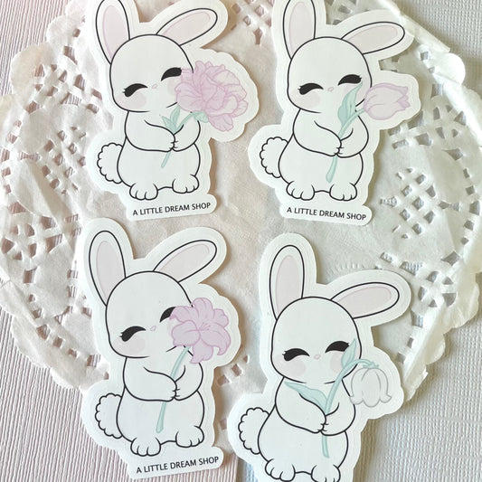 Angèly - The Bunny - Flowers V1 Stickers Set