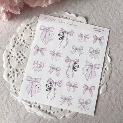 Nude Bows - Characters Stickers Sheet