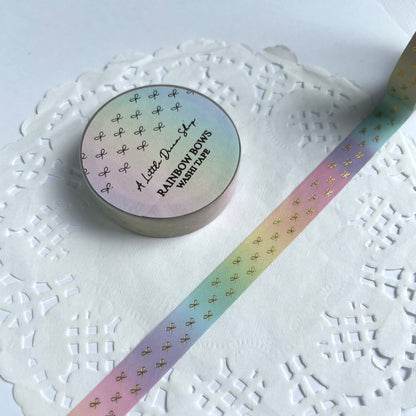 Rainbow Tiny Bows - washi tape