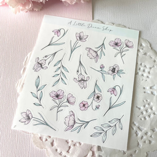 Florals Classic SPRING COLLECTION - Characters Stickers Sheet