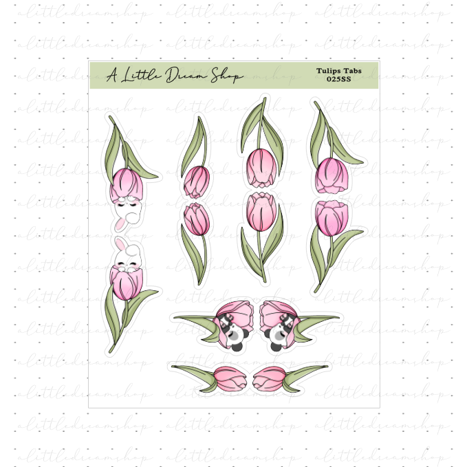 Tulips Tabs - Functional Stickers Sheet