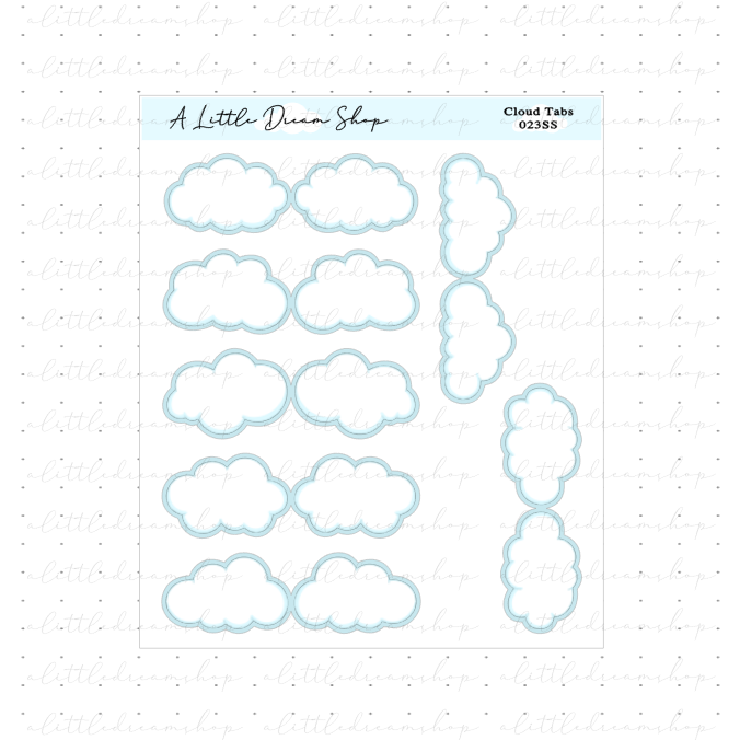 Cloud Tabs - Functional Stickers Sheet