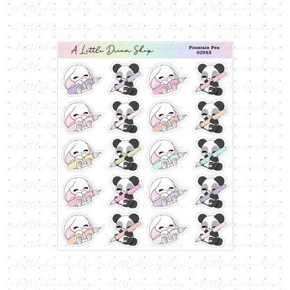 Fountain Pen - Stickers Sheet