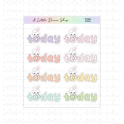 Today - Characters Stickers Sheet