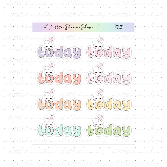 Today - Characters Stickers Sheet