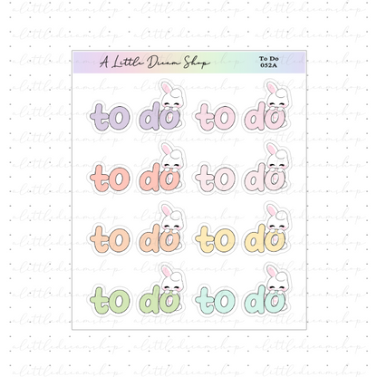 To Do - Characters Stickers Sheet