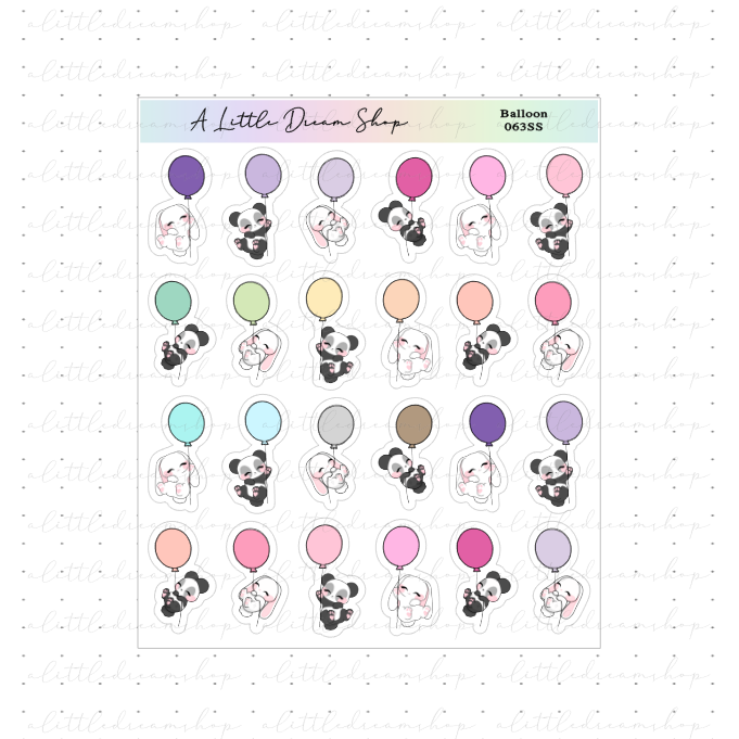 Balloon - Characters Stickers Sheet