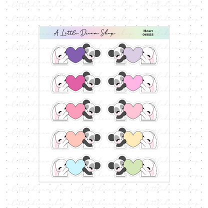 Heart - Characters Stickers Sheet