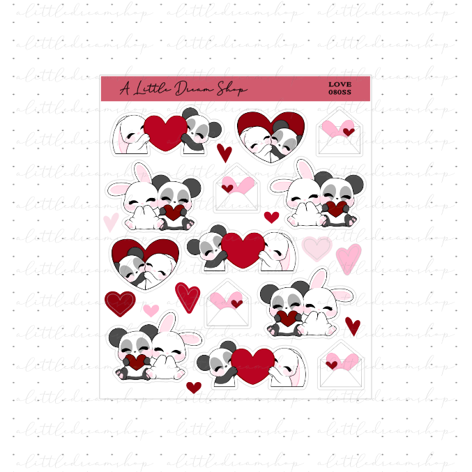 Love - Characters Stickers Sheet
