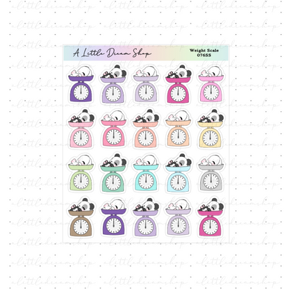 Weight Scale - Characters Stickers Sheet