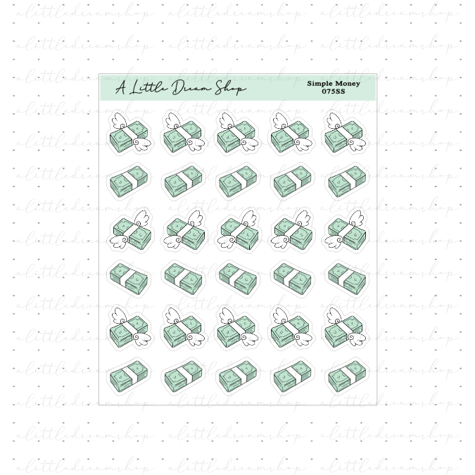 Simple Money - Functional Stickers Sheet