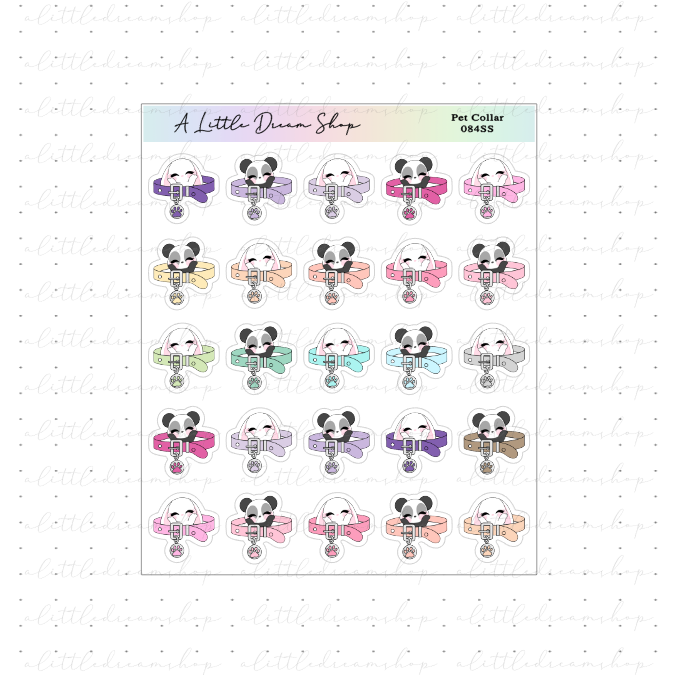 Pet Collar - Characters Stickers Sheet