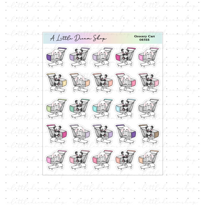 Grocery Cart - Characters Stickers Sheet