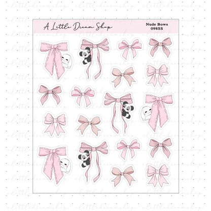 Nude Bows - Characters Stickers Sheet