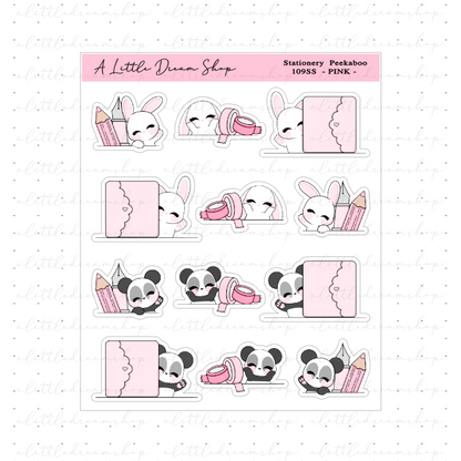 Stationery Peekaboo - Characters Stickers Sheet