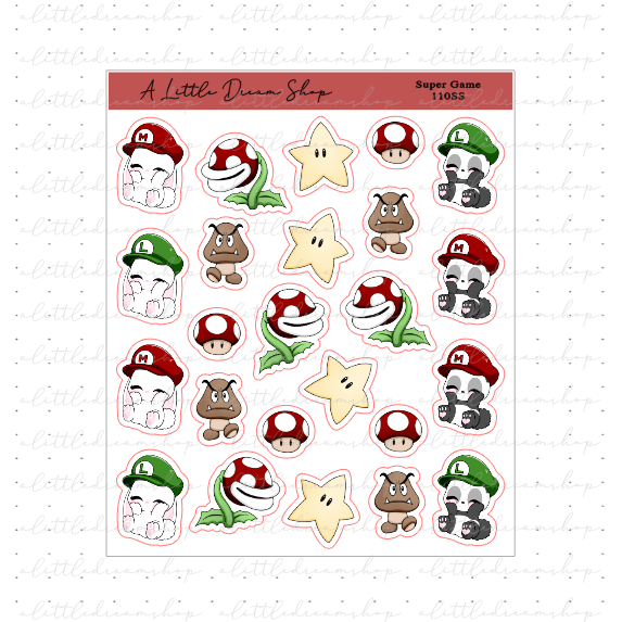 Super Game- Stickers Sheet