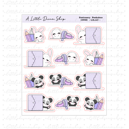 Stationery Peekaboo - Characters Stickers Sheet