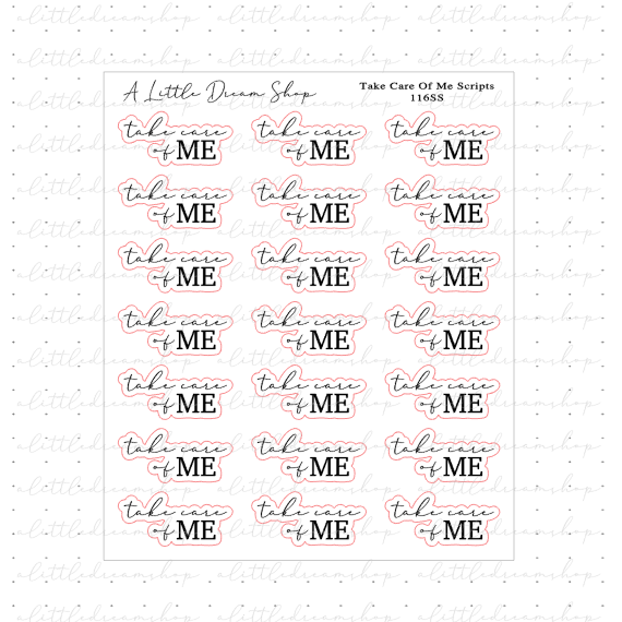Take Care of Me - Functional Stickers Sheet