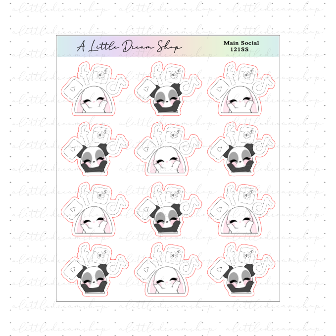 Main Social - Characters Stickers Sheet
