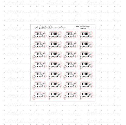 The F*ck - Stickers Sheets