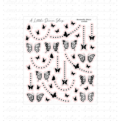 Butterfly Deco - Foiled Stickers Sheet