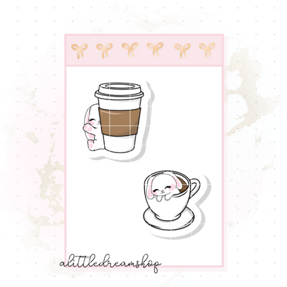 Coffee - Characters Stickers Sheet