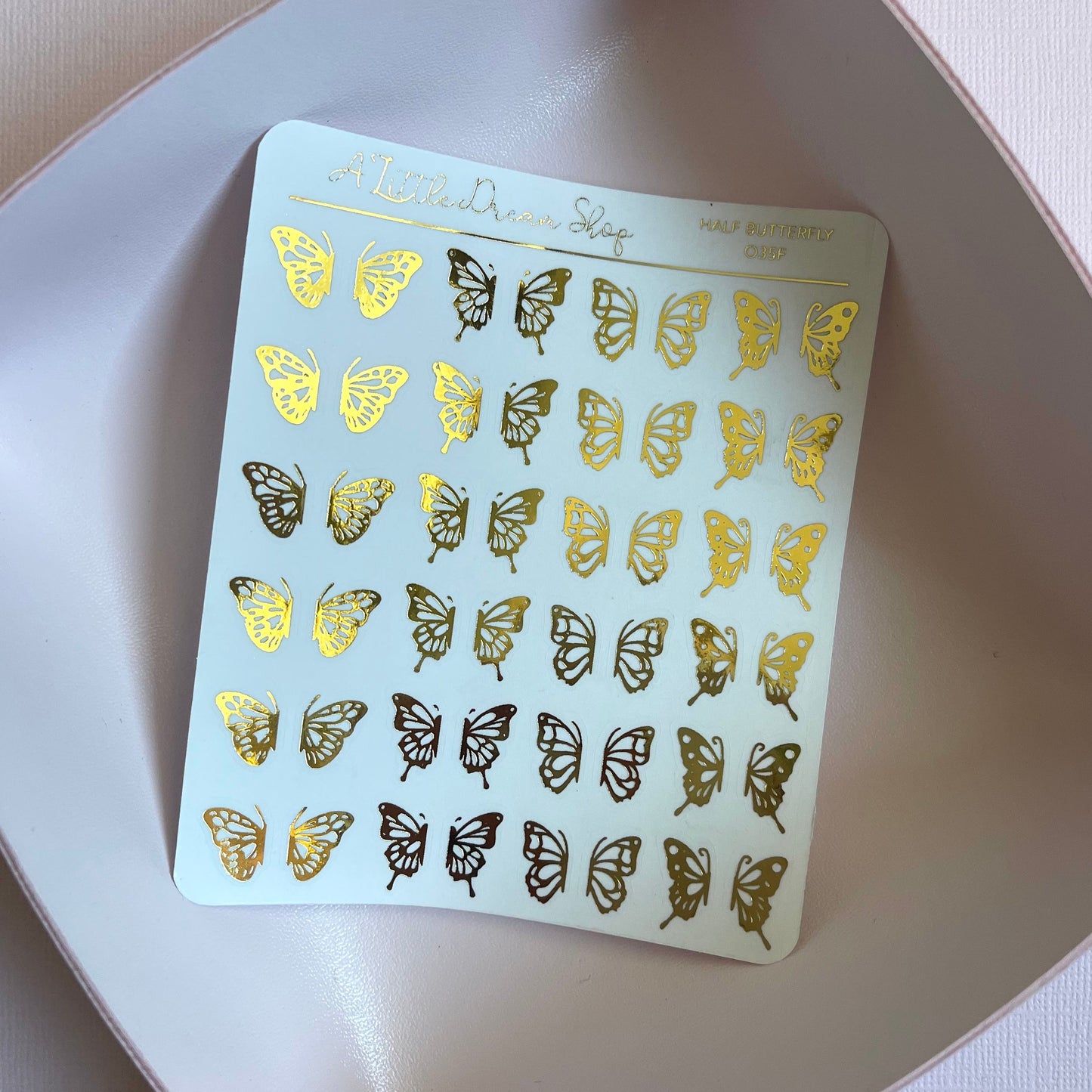 Half Butterfly - Foiled Stickers Sheet
