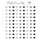 Hearts - Stickers Sheet - Foil