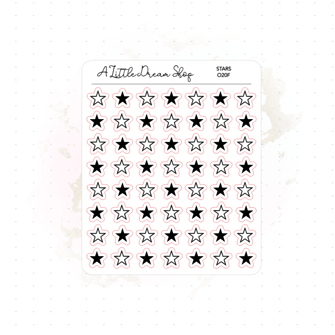 Stars - Stickers Sheet - Foil