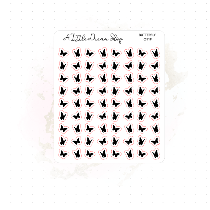 Butterfly - Stickers Sheet - Foil