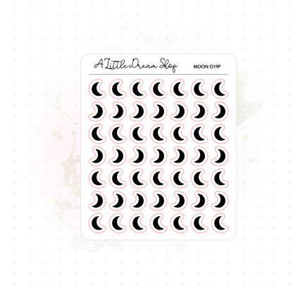 Moon - Foiled Stickers Sheet