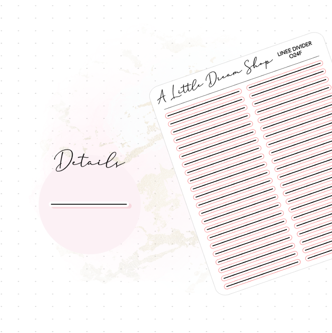 Linee Dividers - Foiled Stickers Sheet