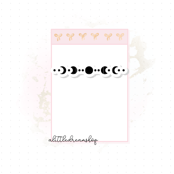 moon Phase Divider - Foiled Stickers Sheet