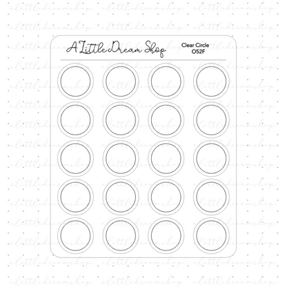 Clear Circle - Foiled Stickers Sheet