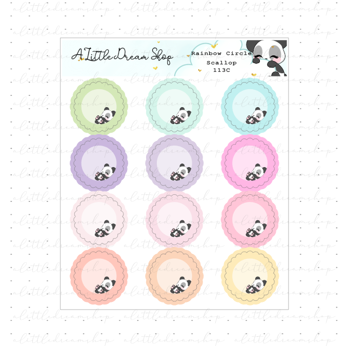 Rainbow Circle - Stickers Sheet