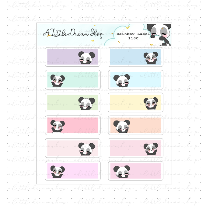 Rainbow Labels - Stickers Sheet