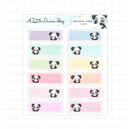 Rainbow Labels -  Functional Stickers Sheet