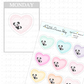 Rainbow Heart Doily - Stickers Sheet