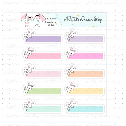 Rainbow Headers -  Functional Stickers Sheet