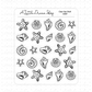 Clear Sea Shell - Foiled Stickers Sheet