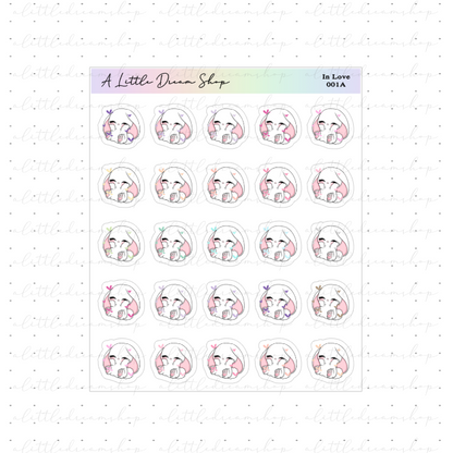 In Love - Characters Stickers Sheet