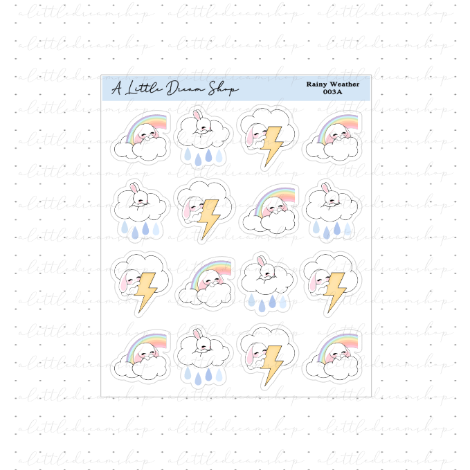 Rainy Weather - Functional Stickers Sheet