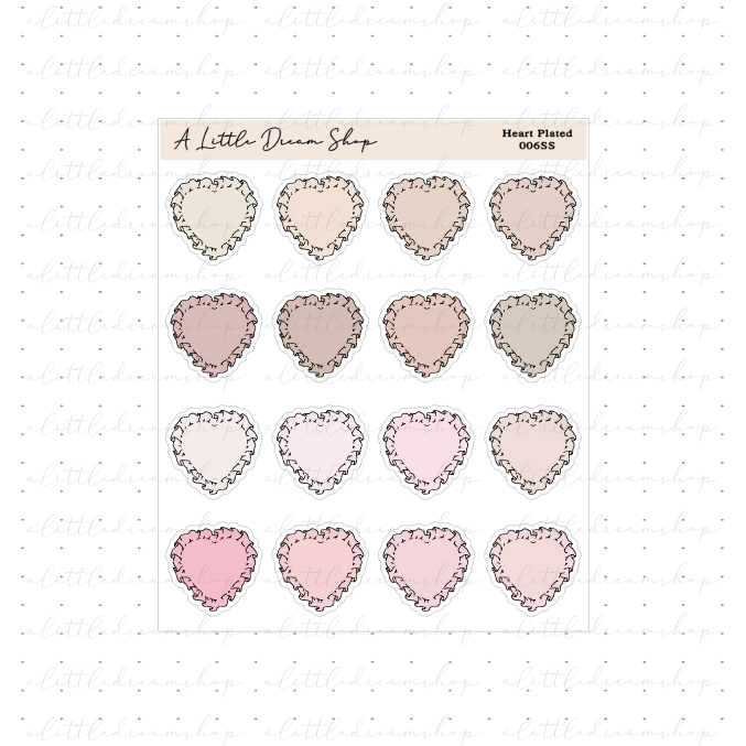 Heart Pleated - Functional Stickers Sheet