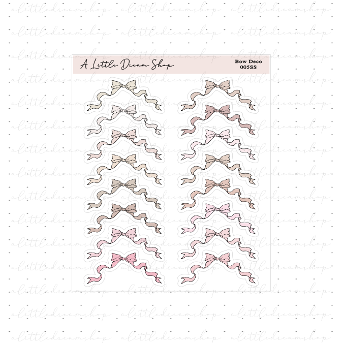 Bow Pleated - Functional Stickers Sheet